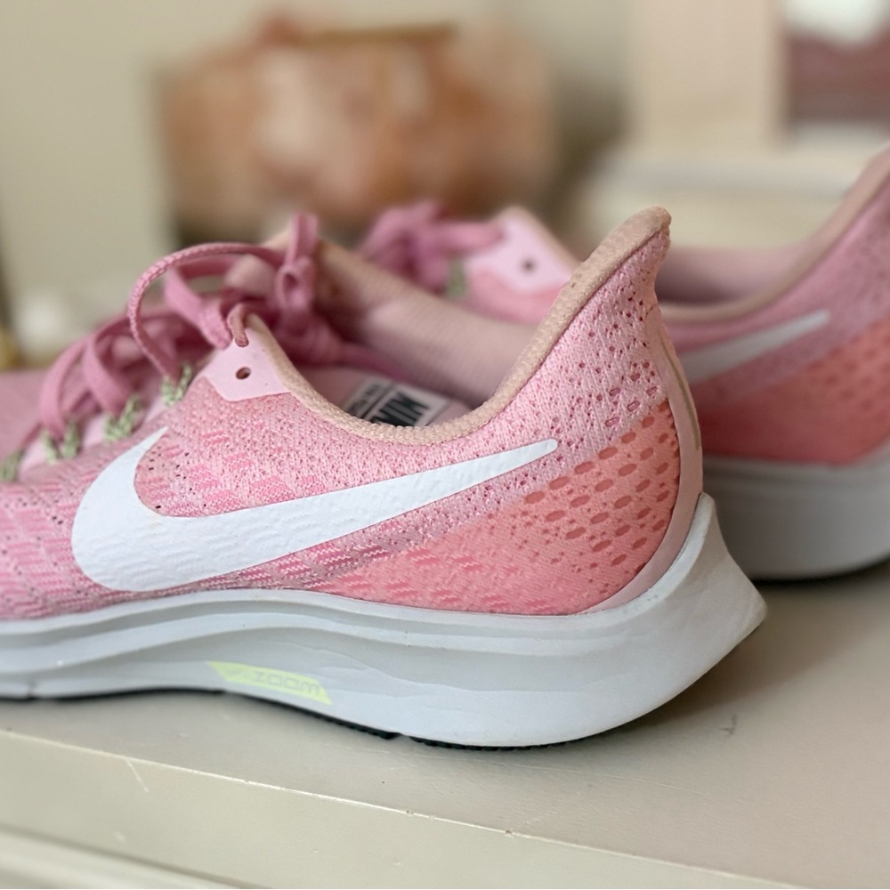 Nike Pink and White Running Shoes